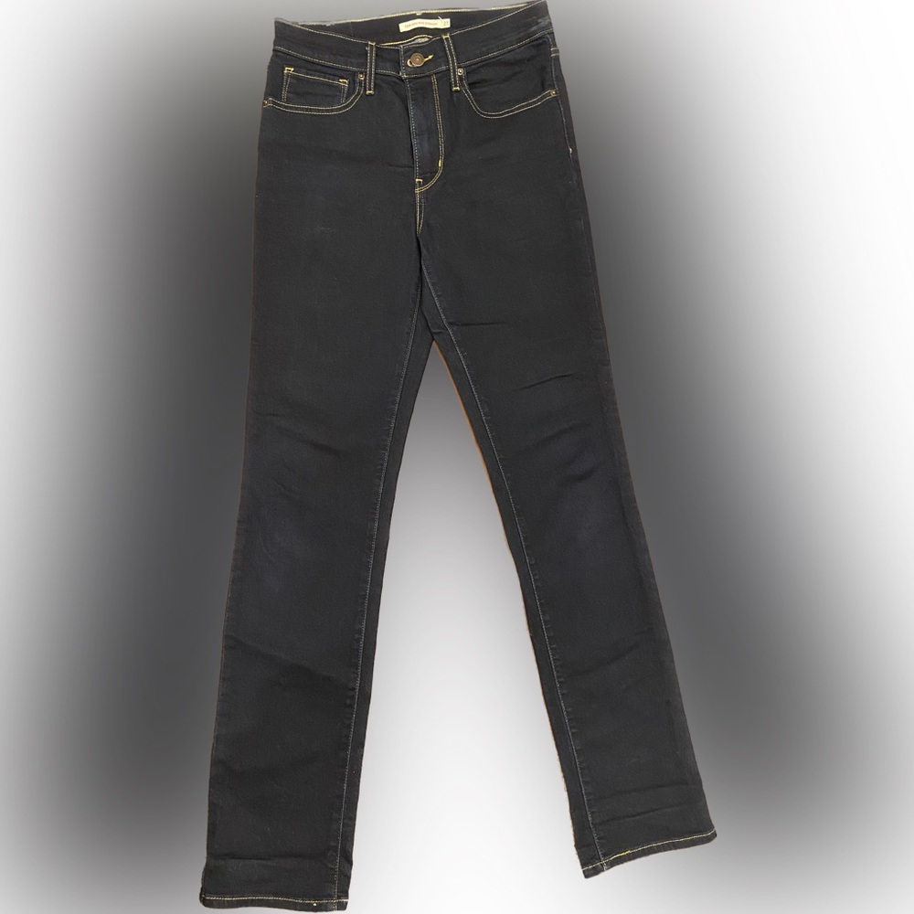 Levi's® 724™ High Rise Straight Jeans dark blue stretch 27 - Picture 5 of 10